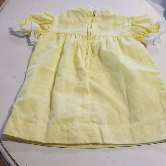 Vintage Sears Baby Dress yellow 2t - Picture 9 of 13